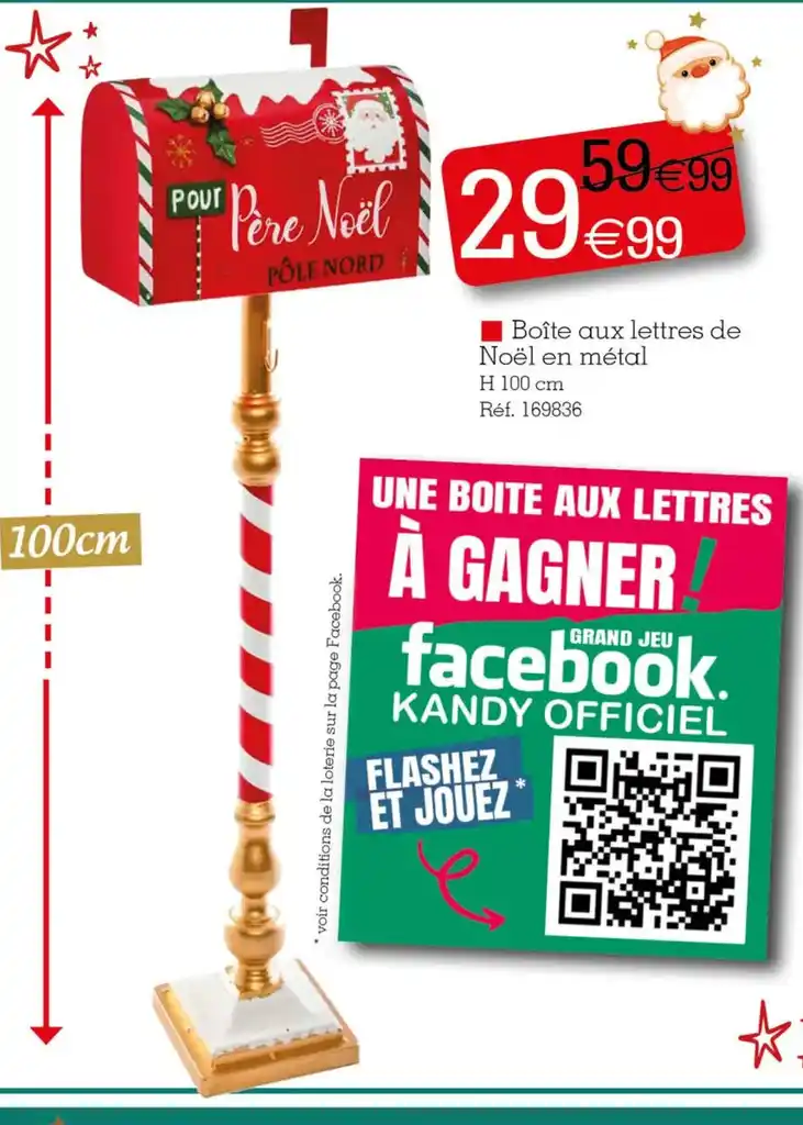 Promo Boîte aux lettres de Noël en métal chez Kandy