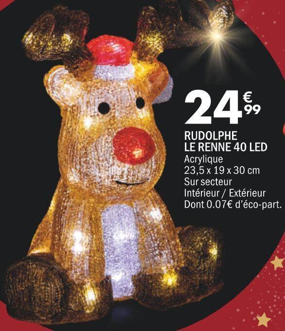 Promo Rudolphe Le Renne 40 Led Chez La Foir Fouille