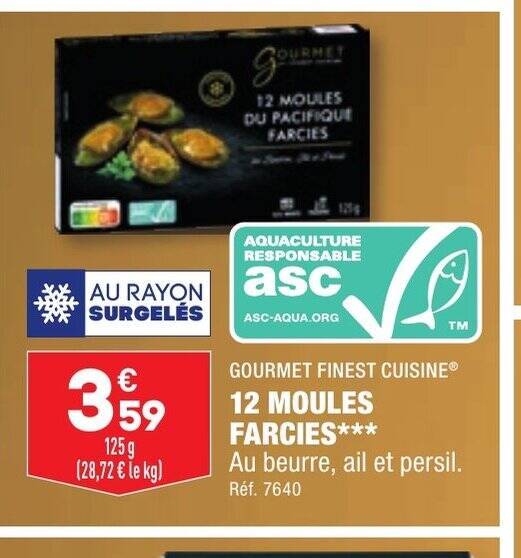 Promo Moules Du Pacifique Farcies Chez Aldi