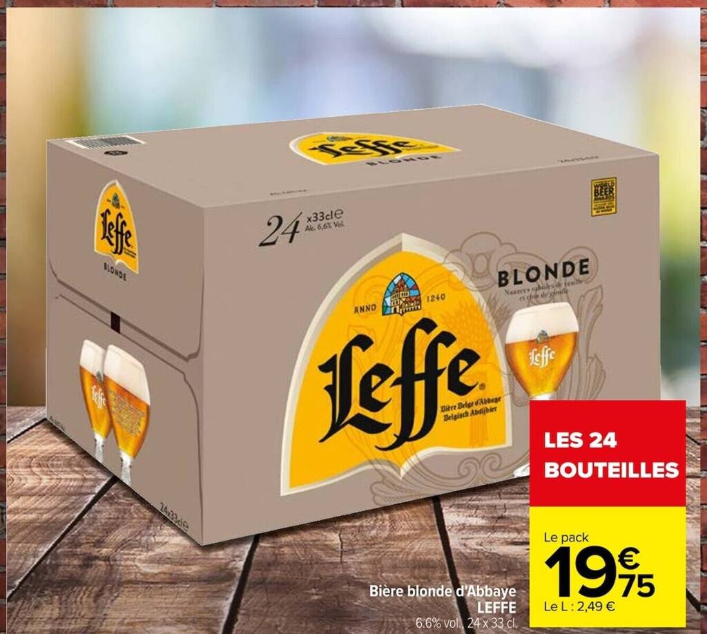 Promo Bi Re Blonde D Abbaye Leffe Chez Carrefour