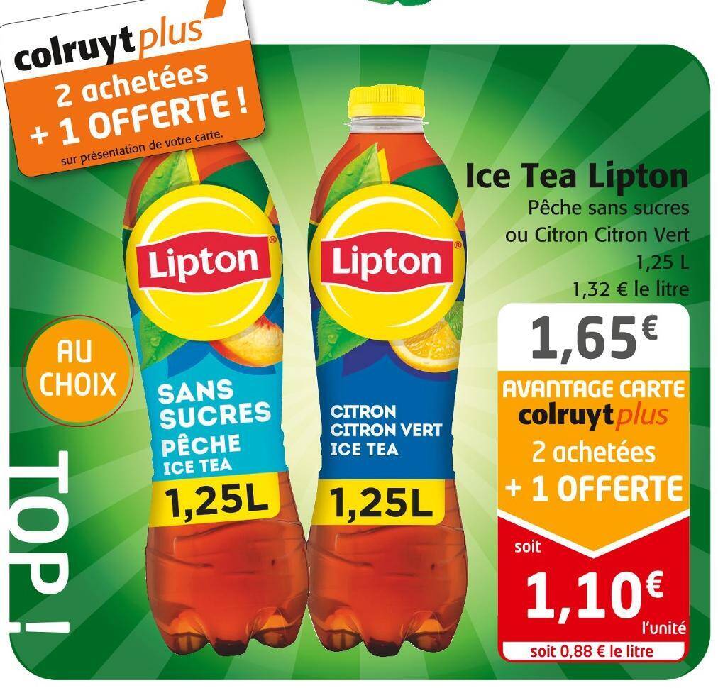 Promo Lipton Ice Tea Chez Colruyt