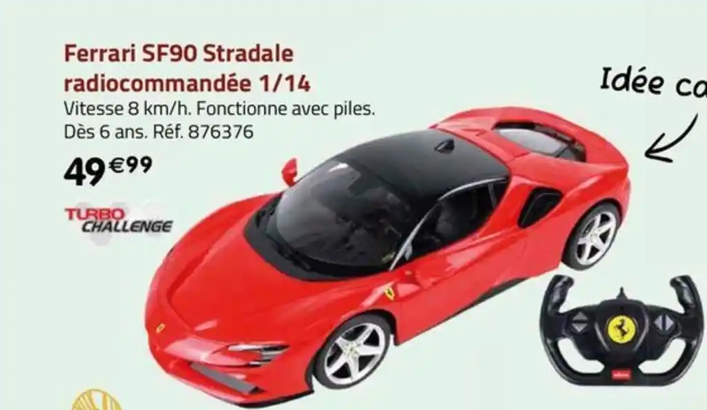 Promo Ferrari SF90 Stradale radiocommandée 1 14 chez La Grande Récré