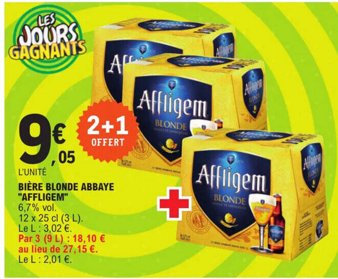 Promo BIÈRE BLONDE ABBAYE AFFLIGEM chez E Leclerc