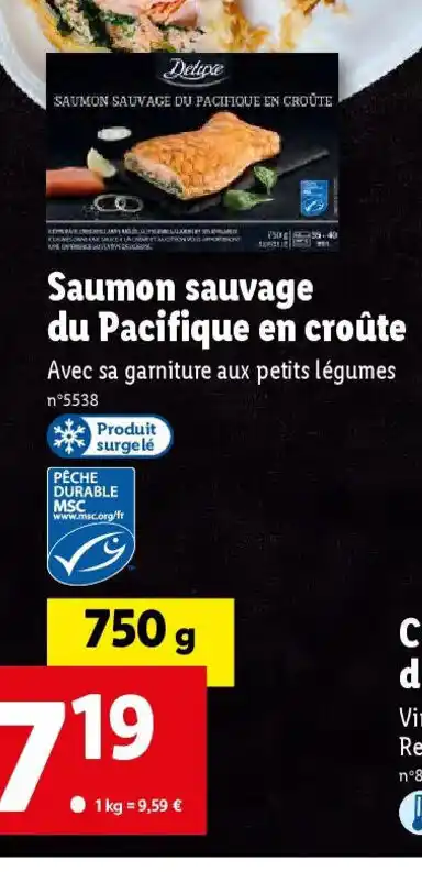 Promo Saumon Sauvage Du Pacifique En Cro Te Chez Lidl