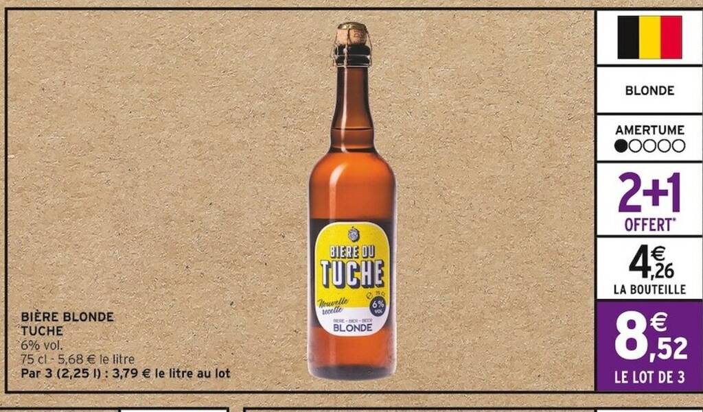 Promo BIÈRE BLONDE TUCHE chez Intermarché