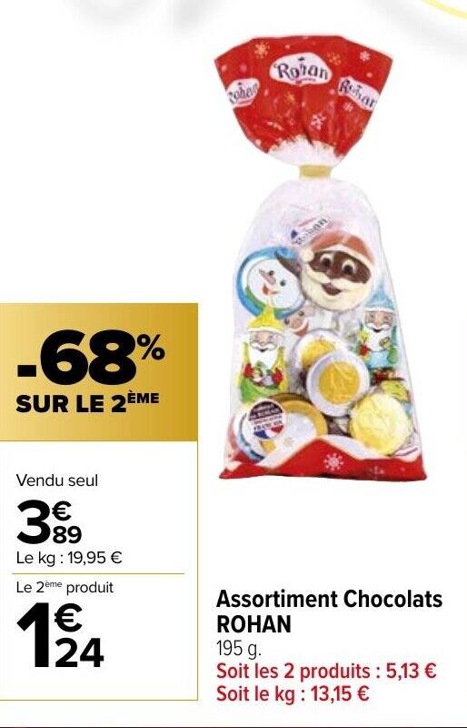 Promo Assortiment Chocolats ROHAN 195 G Chez Carrefour Market