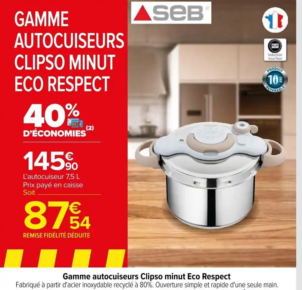 Promo Gamme Autocuiseurs Clipso Minut Chez Carrefour