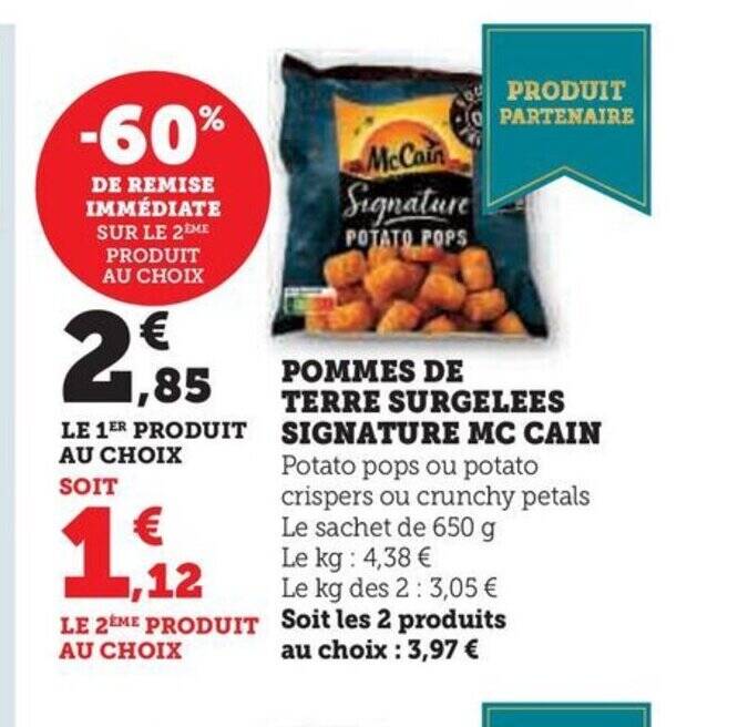 Promo Pommes De Terre Surgelees Signature Mc Cain Chez Hyper U