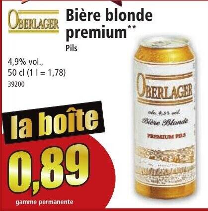 Promo Oberlager Bi Re Blonde Premium Chez Norma