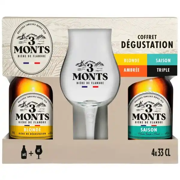 Promo Coffret bière 3 monts chez Auchan