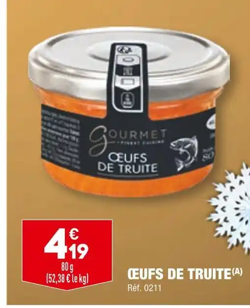 Promo Gourmet Finest Cuisine Ufs De Truite Chez Aldi