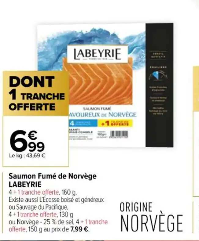 Promo Saumon Fum De Norv Ge Labeyrie Chez Carrefour Contact