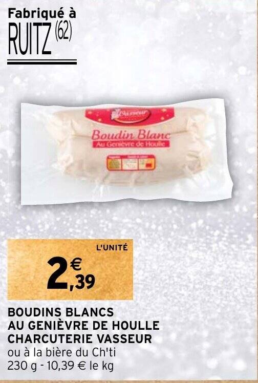 Promo Boudins Blancs Au Geni Vre De Houlle Charcuterie Vasseur Chez