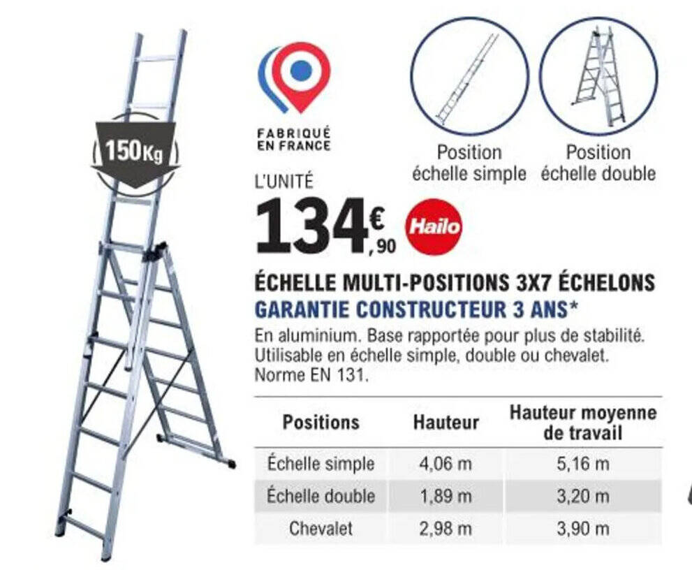 Promo Chelle Multi Positions X Chelons Garantie Constructeur Ans