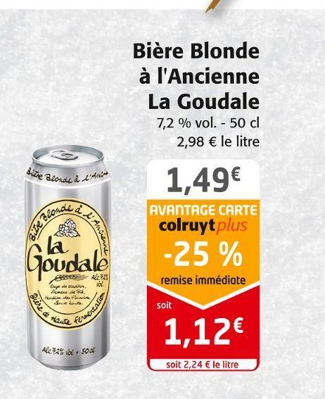 Promo La Goudale Bi Re Blonde L Ancienne Chez Colruyt