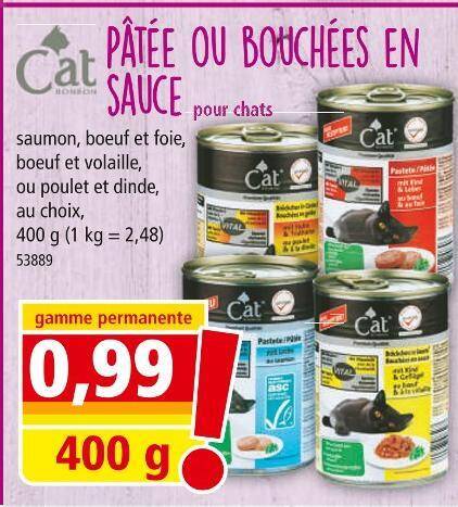 Promo Cat P T E Ou Bouch Es En Sauce Pour Chats Chez Norma