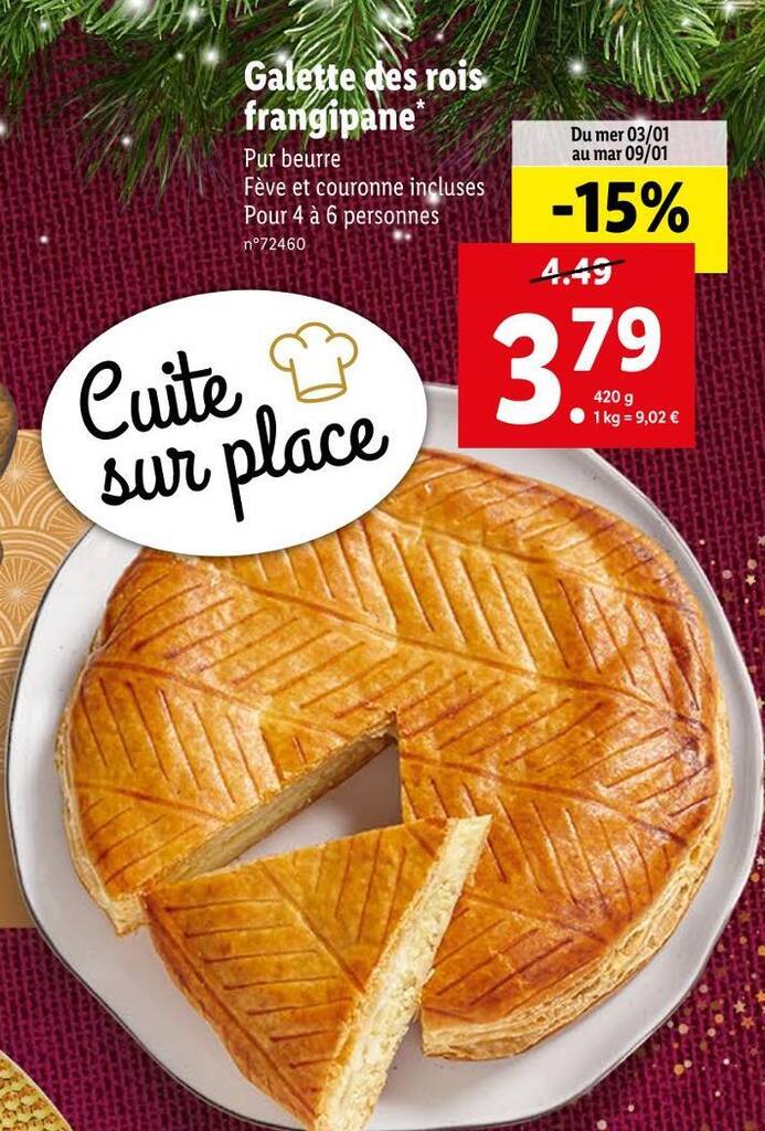 Promo Galette Des Rois Frangipane Chez Lidl