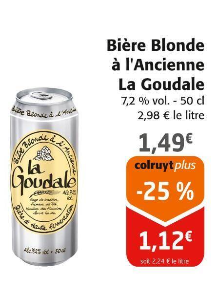 Promo La Goudale Bi Re Blonde L Ancienne Chez Colruyt