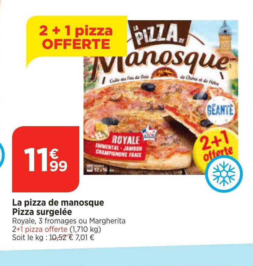 Promo La pizza de manosque Pizza surgelée chez Bi1