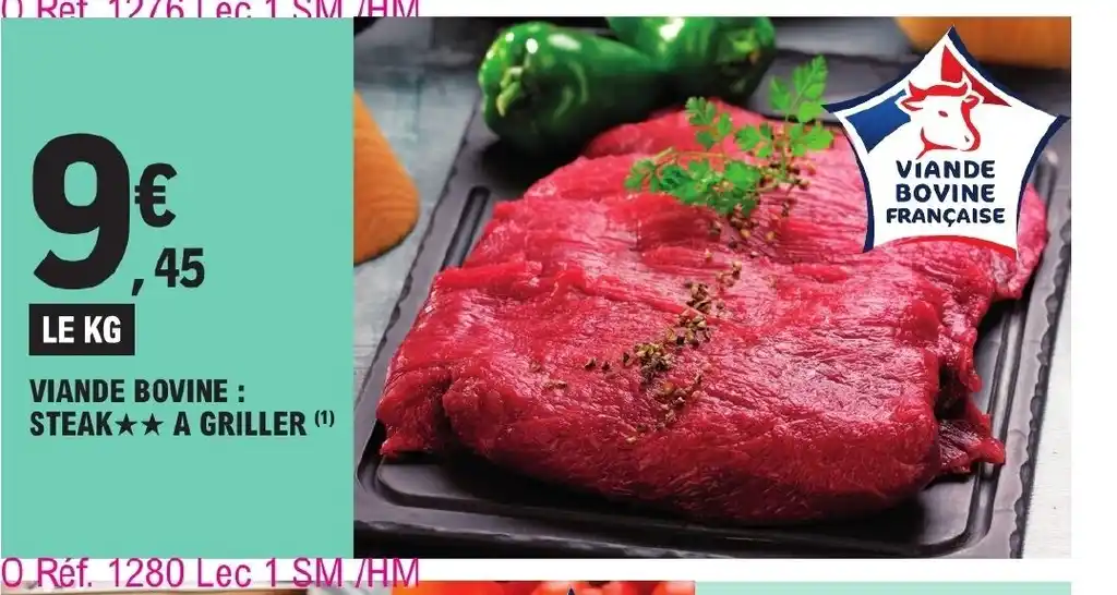 Promo Viande Bovine Steak A Griller Chez E Leclerc