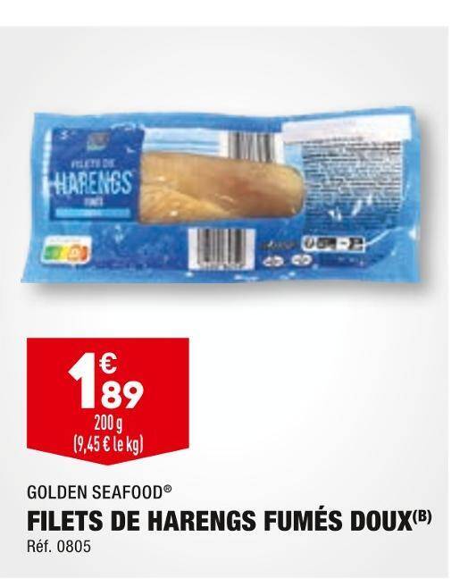 Promo Golden Seafood Filets De Harengs Fum S Doux Chez Aldi