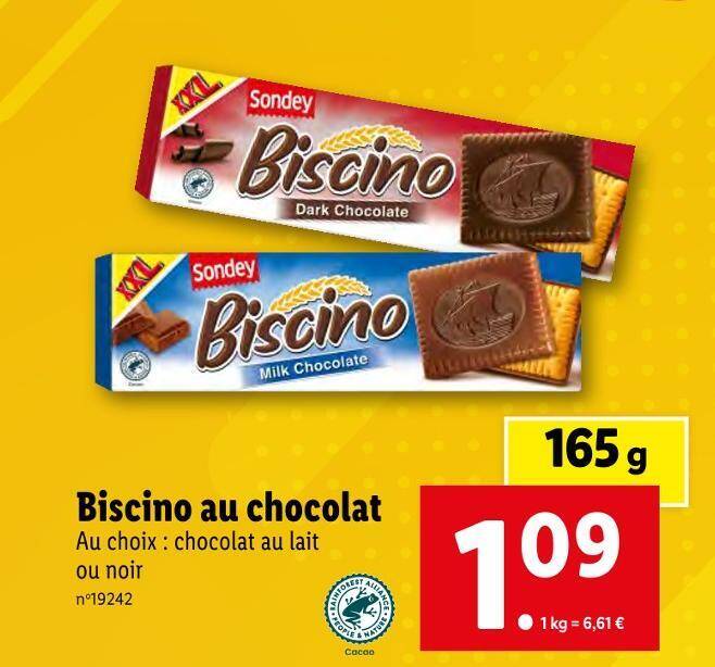 Promo Sondey Biscino Au Chocolat Chez Lidl