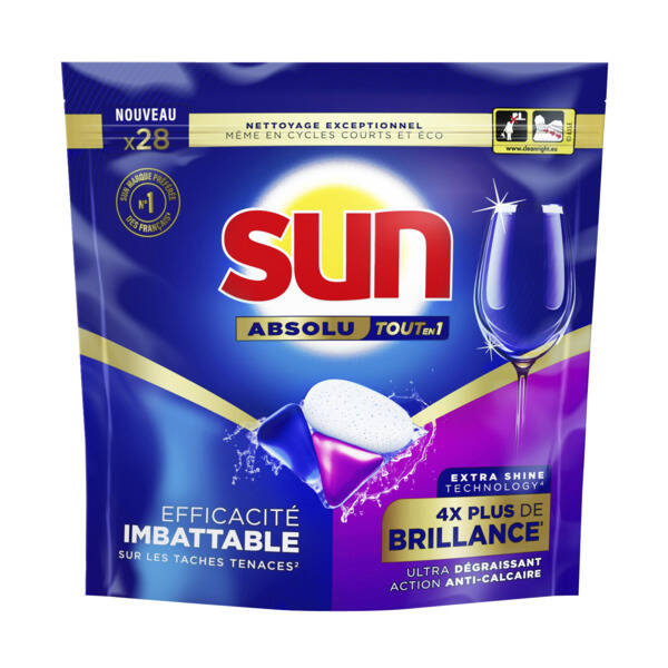 Promo Sun Capsules Lave Vaisselle Absolu Tout En 1 Chez Carrefour Market