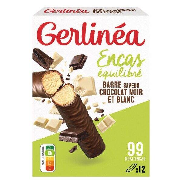 Promo Barre Encas Quilibr E Chocolat Noir Et Blanc Gerlin A Chez Auchan