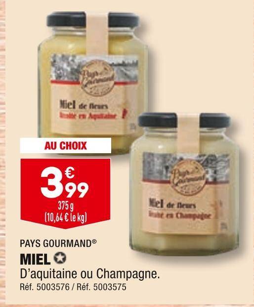 Promo Pays Gourmand Miel Chez Aldi