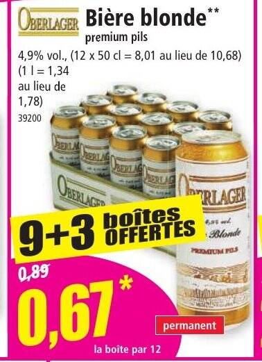 Promo Oberlager Bi Re Blonde Chez Norma