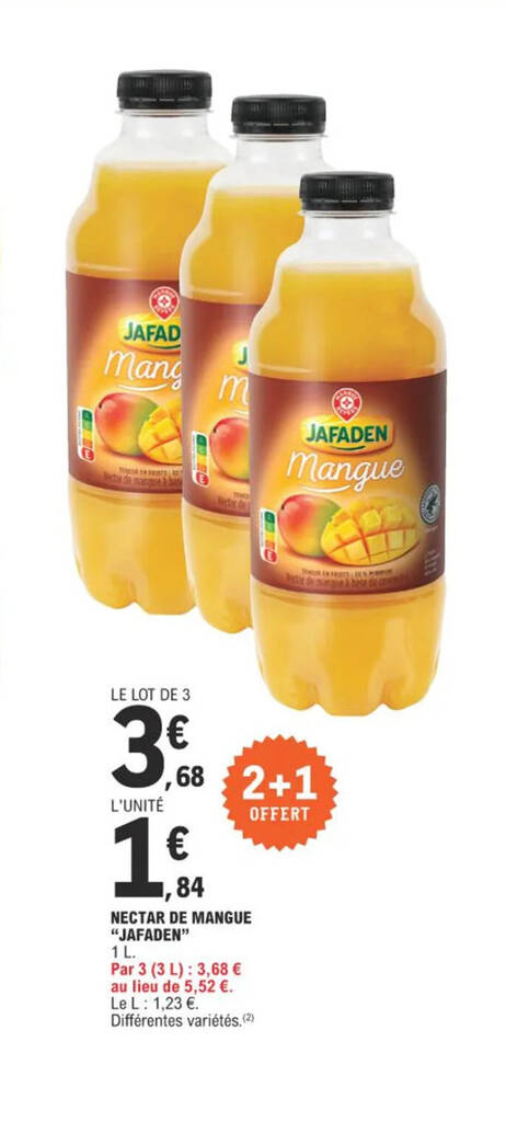 Promo NECTAR DE MANGUE JAFADEN Chez E Leclerc