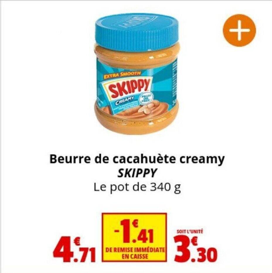 Promo Beurre De Cacahu Te Creamy Skippy Le Pot De G Chez Coccinelle