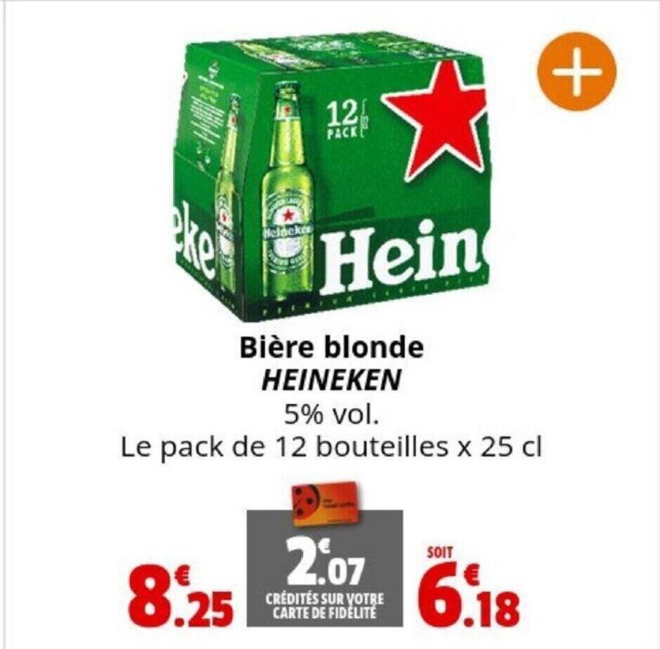 Promo Bi Re Blonde Heineken Chez Coccinelle Express