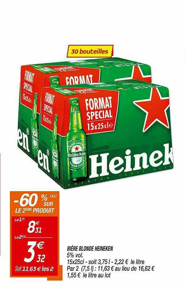 Promo Bi Re Blonde Heineken Chez Netto