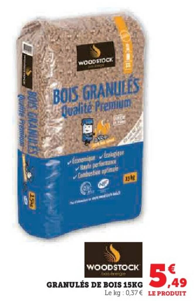 Promo GRANULÉS DE BOIS 15KG chez Hyper U