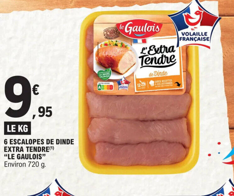 Promo Escalopes De Dinde Extra Tendre Chez E Leclerc