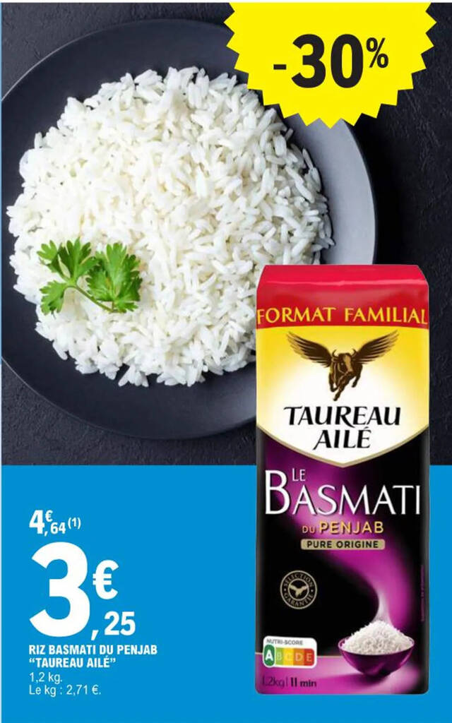 Promo Riz Basmati Du Penjab Taureau Ail Chez E Leclerc