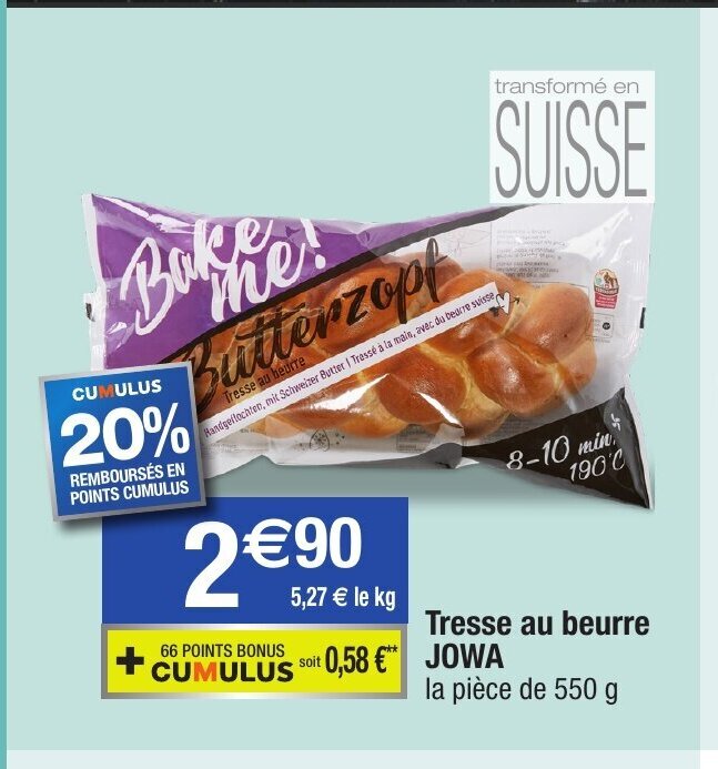 Promo Tresse Au Beurre Jowa Chez Migros