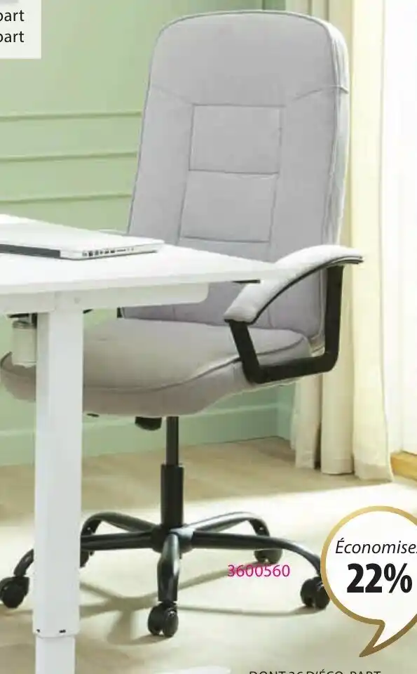 Promo CHAISE DE BUREAU SKODSBORG Chez JYSK