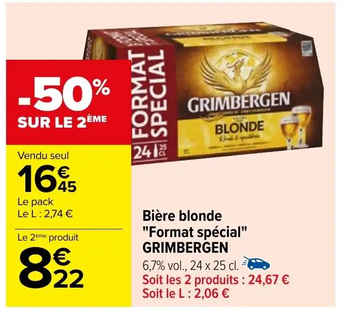 Promo Bi Re Blonde Format Sp Cial Grimbergen Chez Carrefour