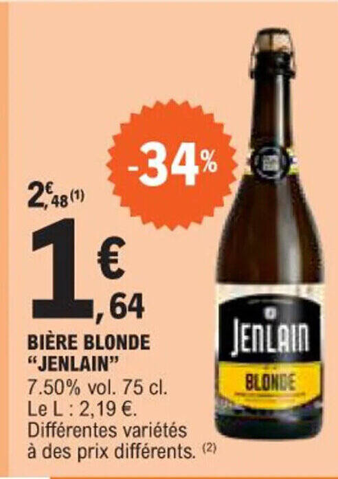 Promo Bi Re Blonde Jenlain Chez E Leclerc