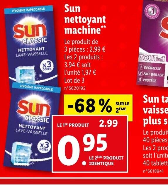 Promo Sun Nettoyant Machine Chez Lidl