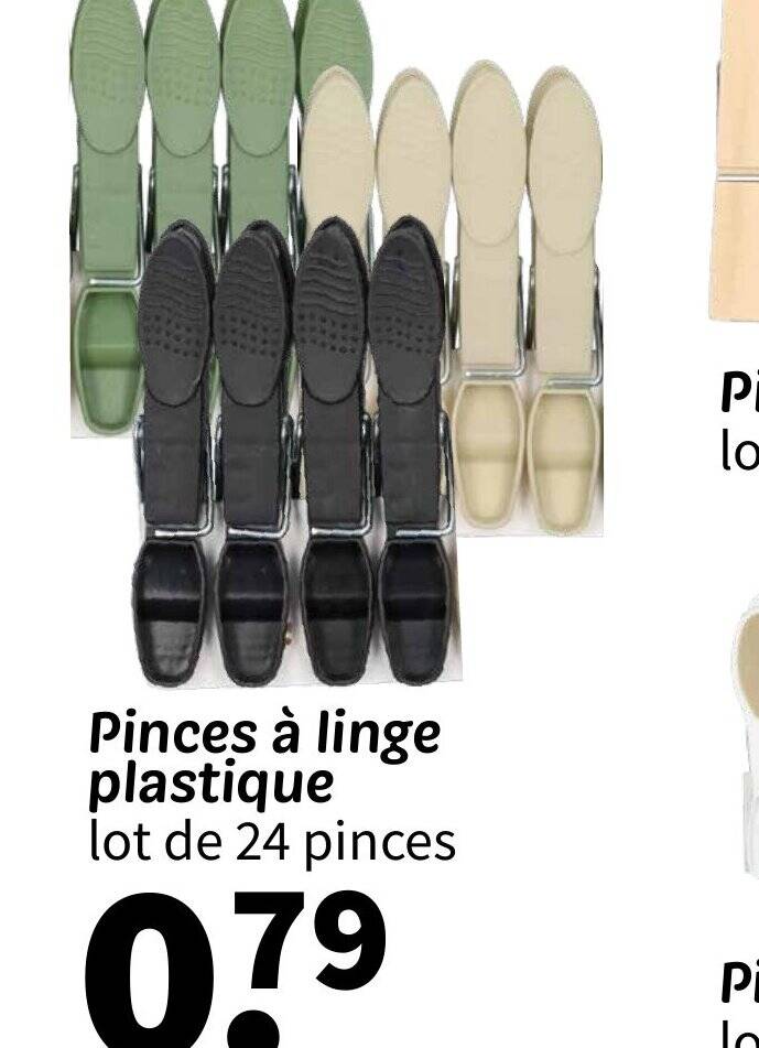 Promo Pinces à linge plastique chez Wibra