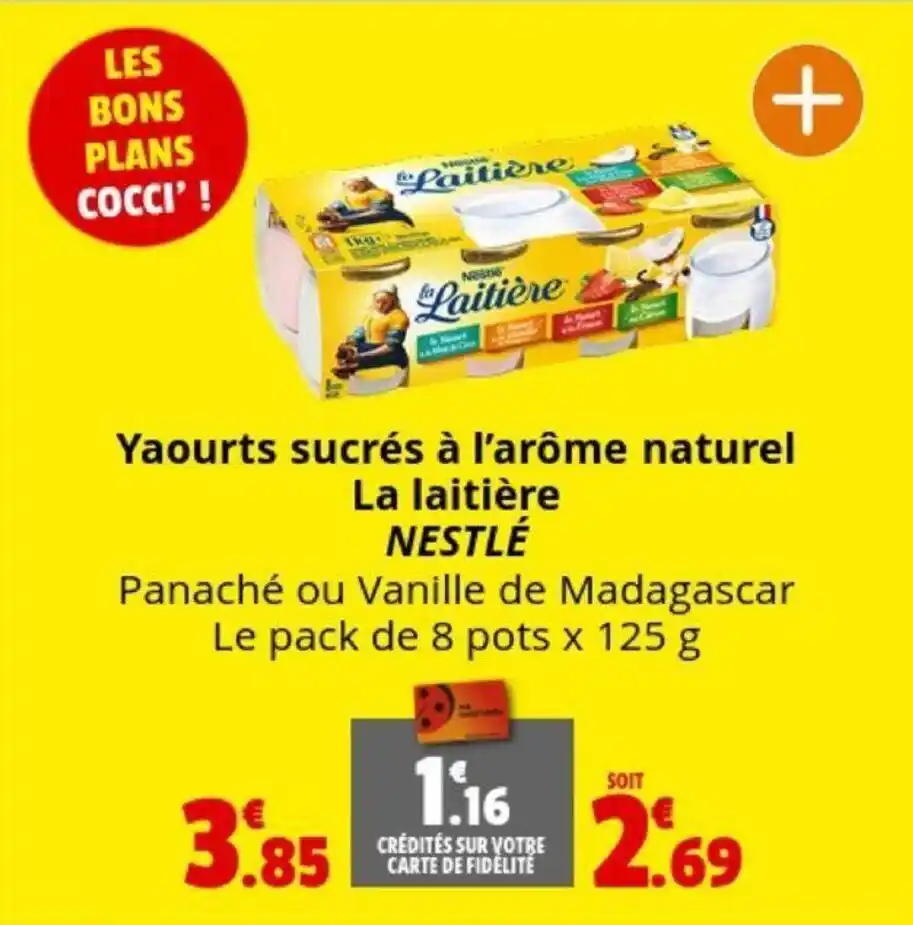 Promo Yaourts sucrés à l arôme naturel La laitière NESTLÉ chez