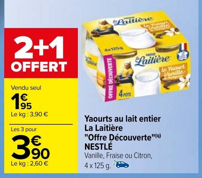 Promo Yaourts Au Lait Entier La Laiti Re Offre D Couverte Nestl