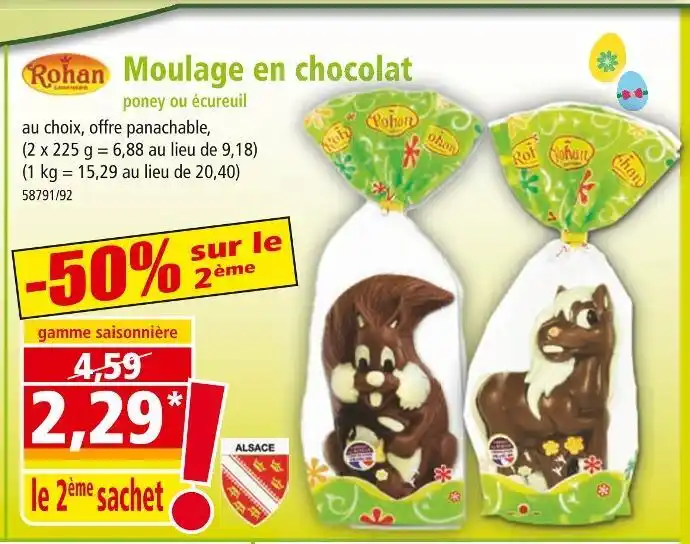 Promo ROHAN Moulage En Chocolat Chez Norma