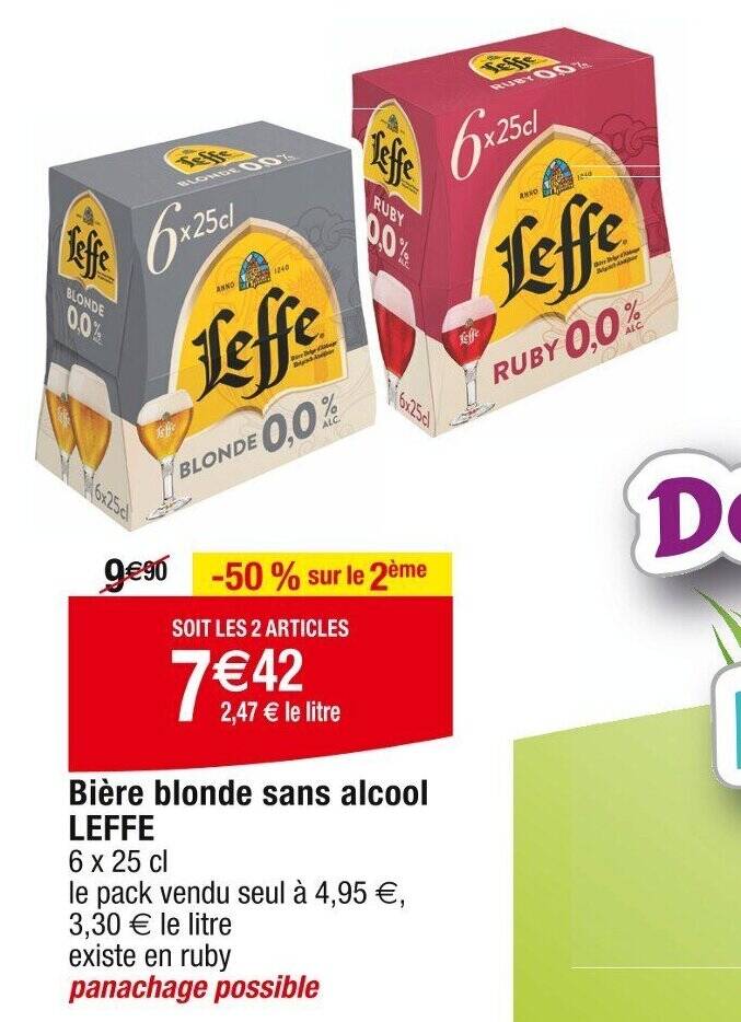 Promo Bi Re Blonde Sans Alcool Leffe Chez Cora