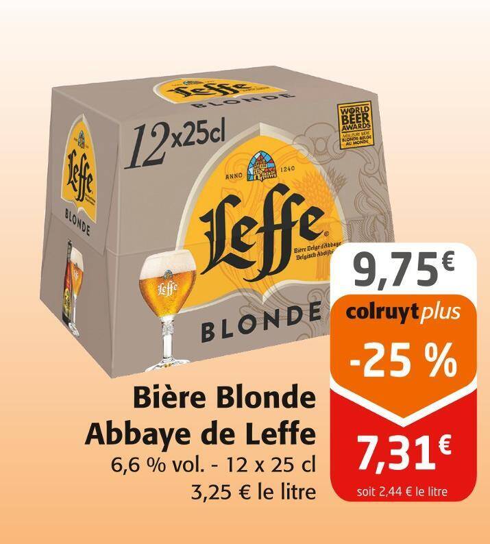 Promo Abbaye de Leffe Bière Blonde chez Colruyt