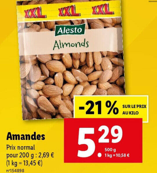 Promo Amandes Chez Lidl