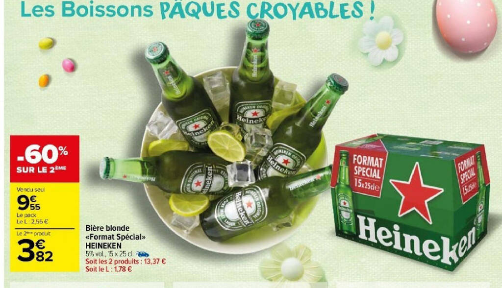 Promo Bi Re Blonde Format Sp Cial Heineken Chez Carrefour Market